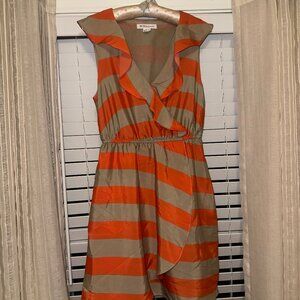 BCBGeneration open front‎ ruffled knee length dress small EUC